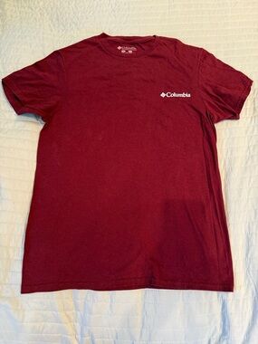 Columbia Men's Short Sleeve Tee - Burgundy/Maroon